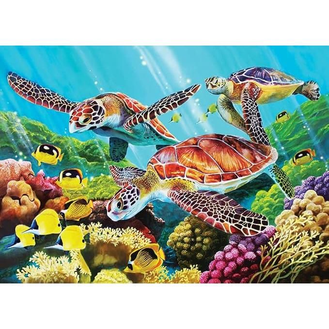 Cobble Hill Family Piece's 350 Puzzle - Molokini Current - Sample Poster Included