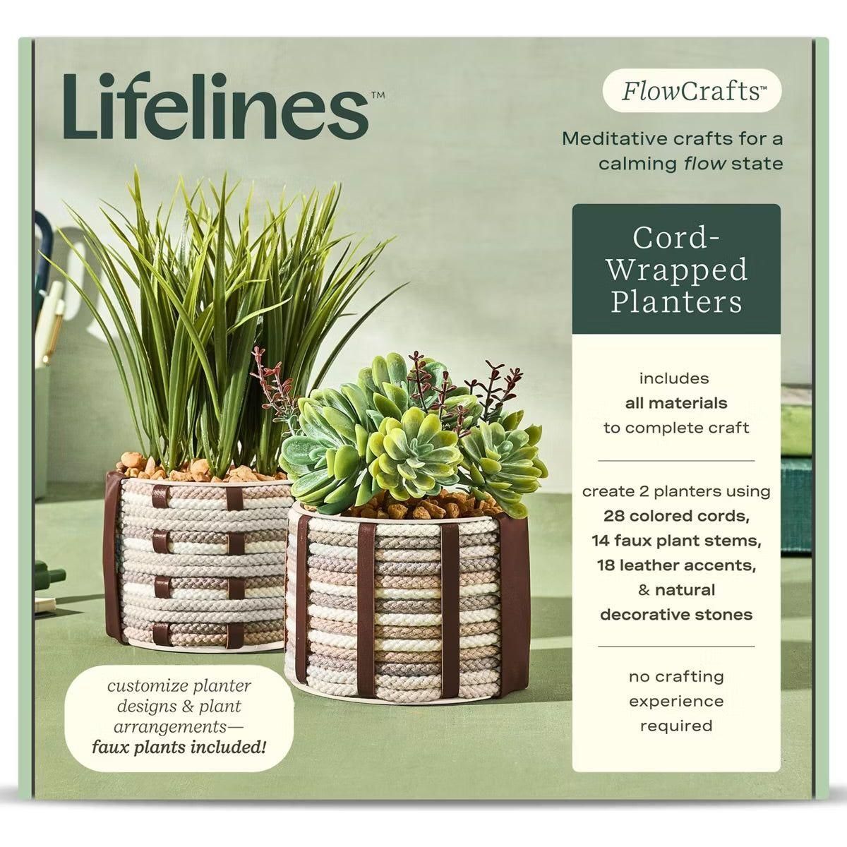 Lifelines FlowCrafts, Cord-Wrapped Planters