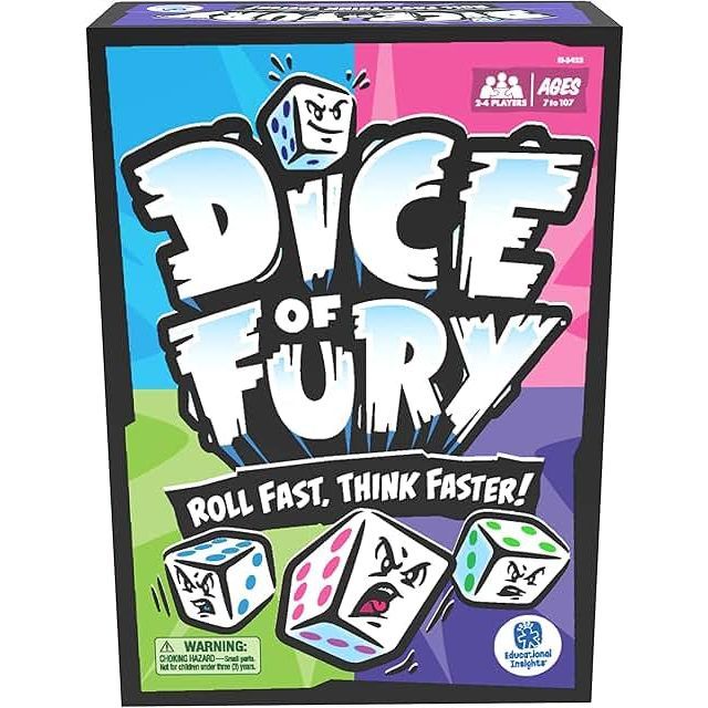 Educational Insights Dice of Fury Fast Paced Family Dice Game, Toy Gift for Boys & Girls, Teens & Adults, Ages 7-99