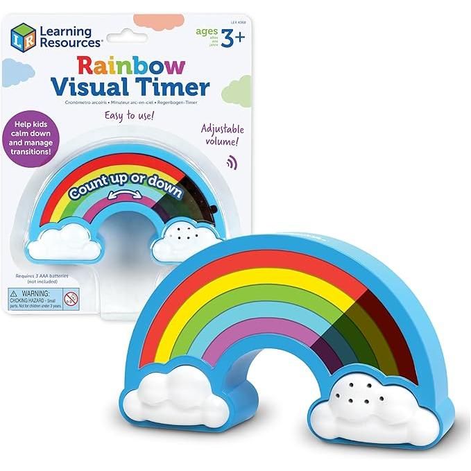 Learning Resources Rainbow Visual Timer, Calming Toys for Kids,Calming Corner, Social Emotional Learning Toys,1 Piece, Ages 3+