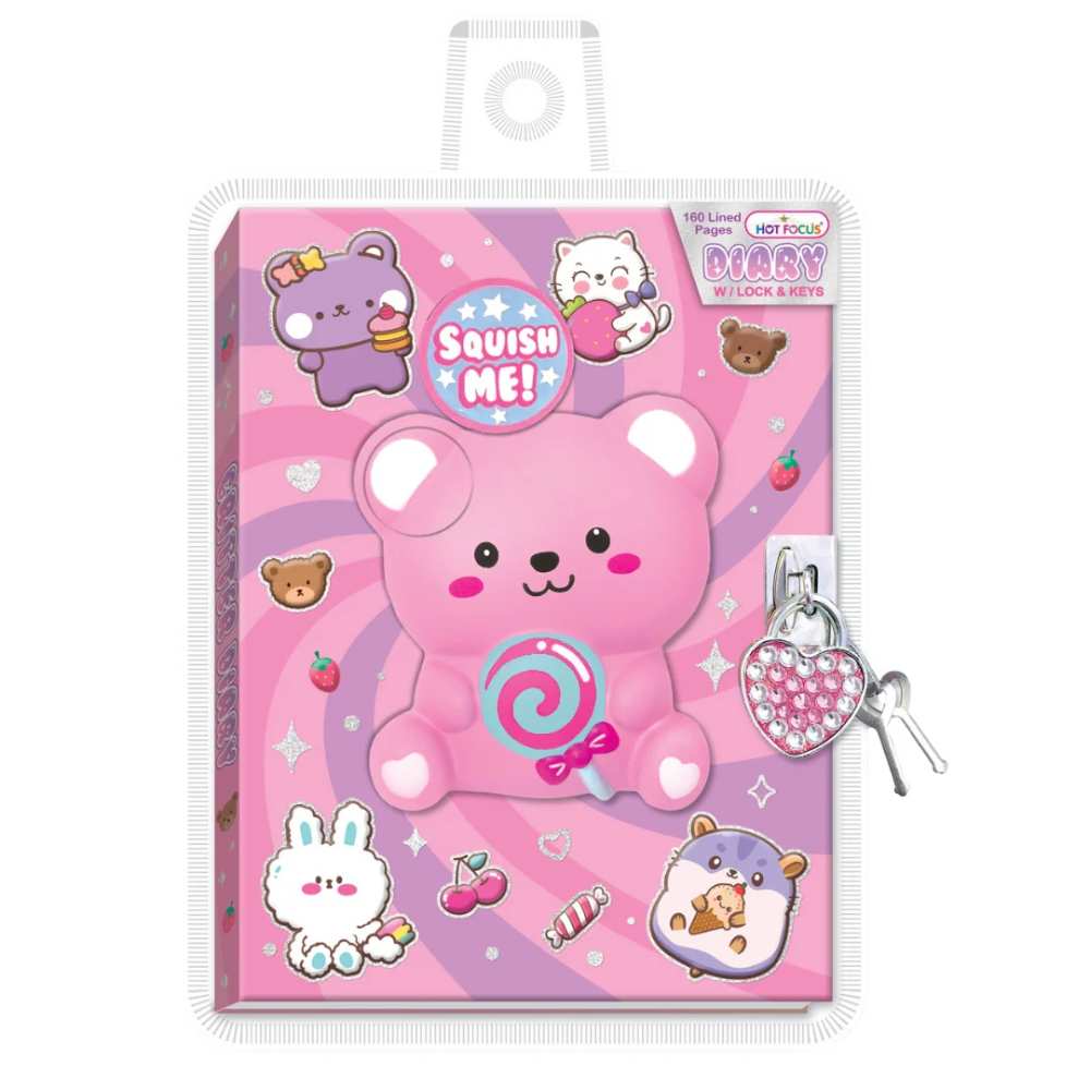 Hot Focus Diary with Lock & Keys-Critter