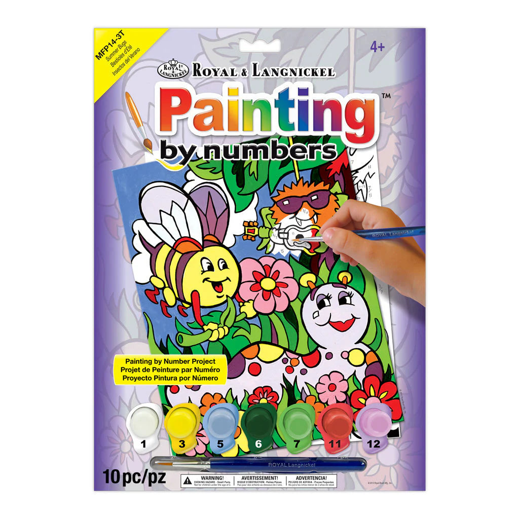Royal Brush Painting by Numbers Summer Bugs
