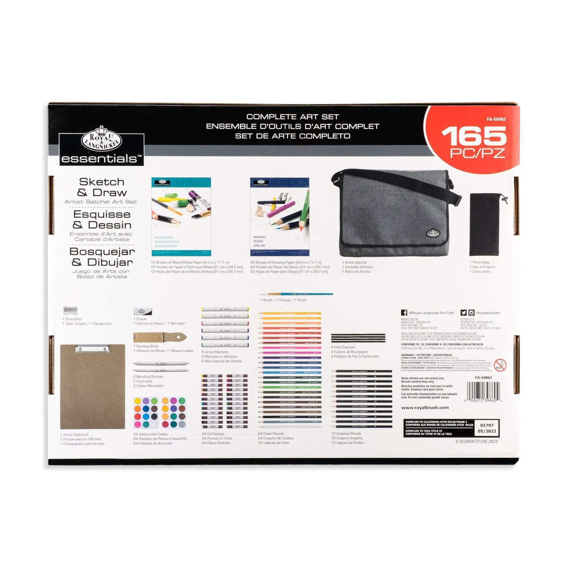 Royal Brush Sketch & Draw Artist Satchel Art Set