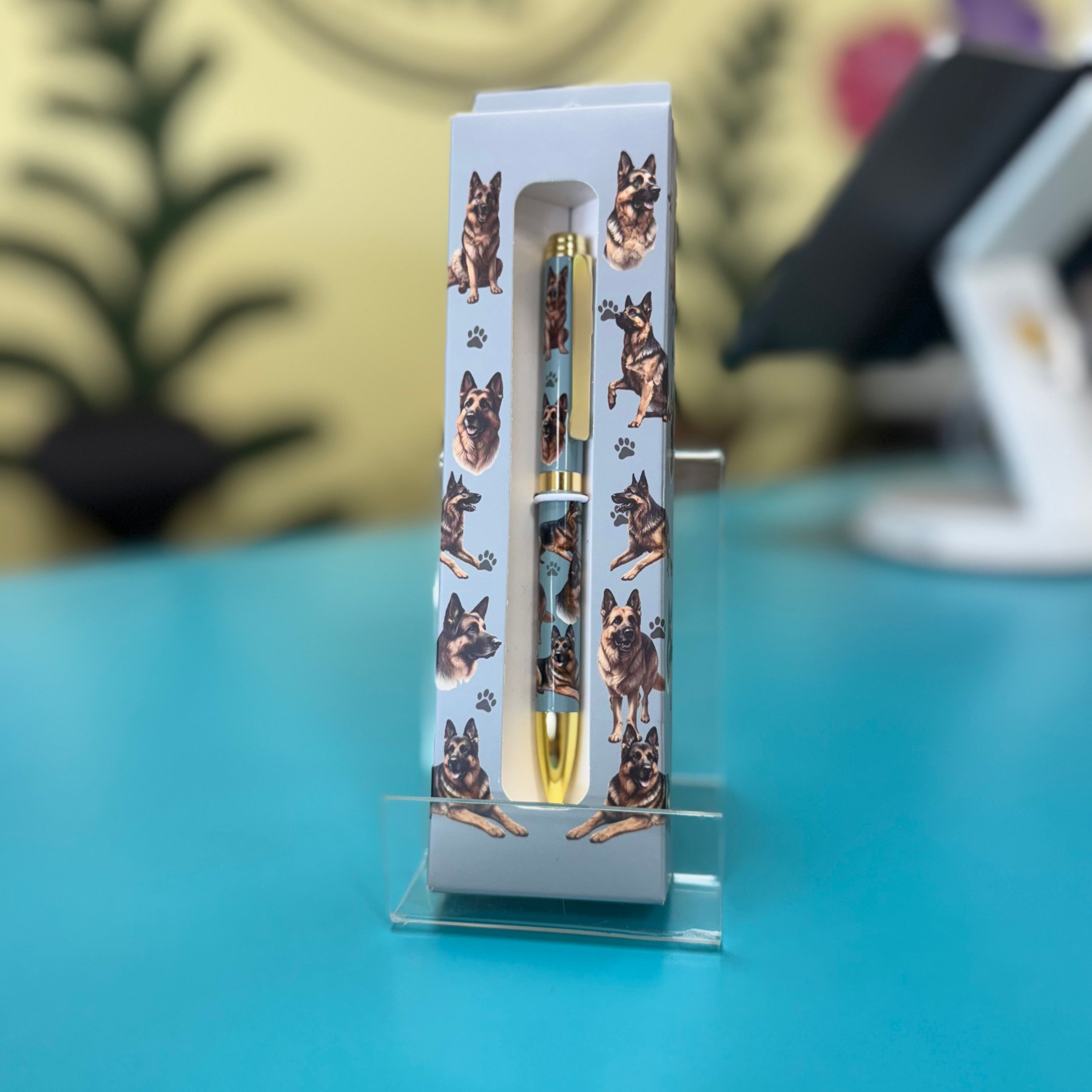 E&S Ballpoint pen: German Shepherd light blue