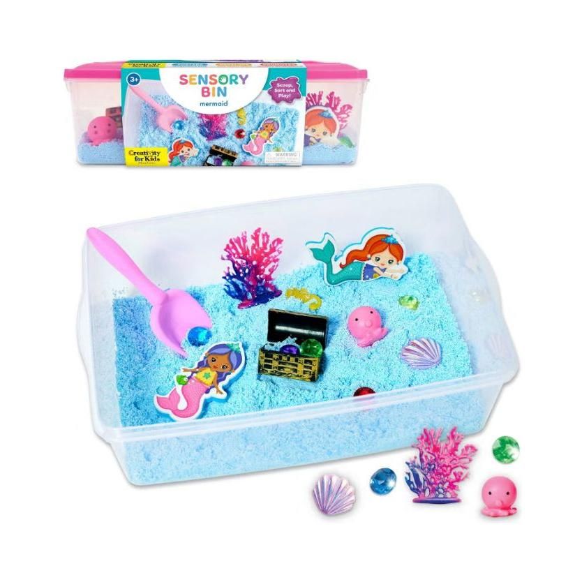 Creativity for kids mermaid sensory bin