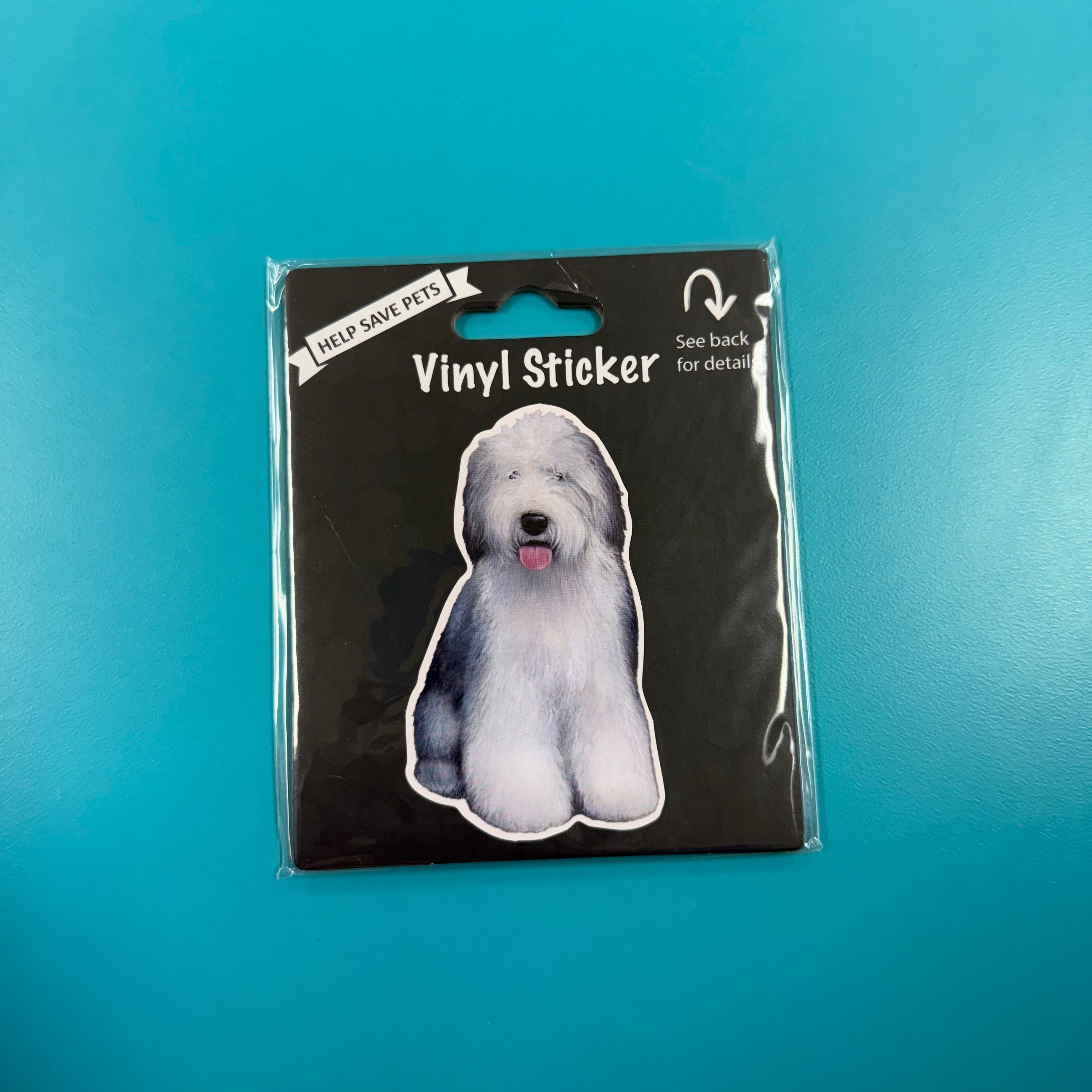 Vinyl Sticker: Old English Sheepdog