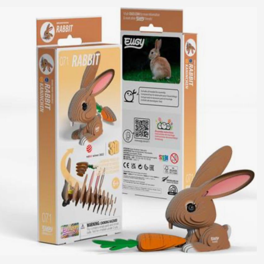 Safari: Rabbit 3D Cardboard Model Kit