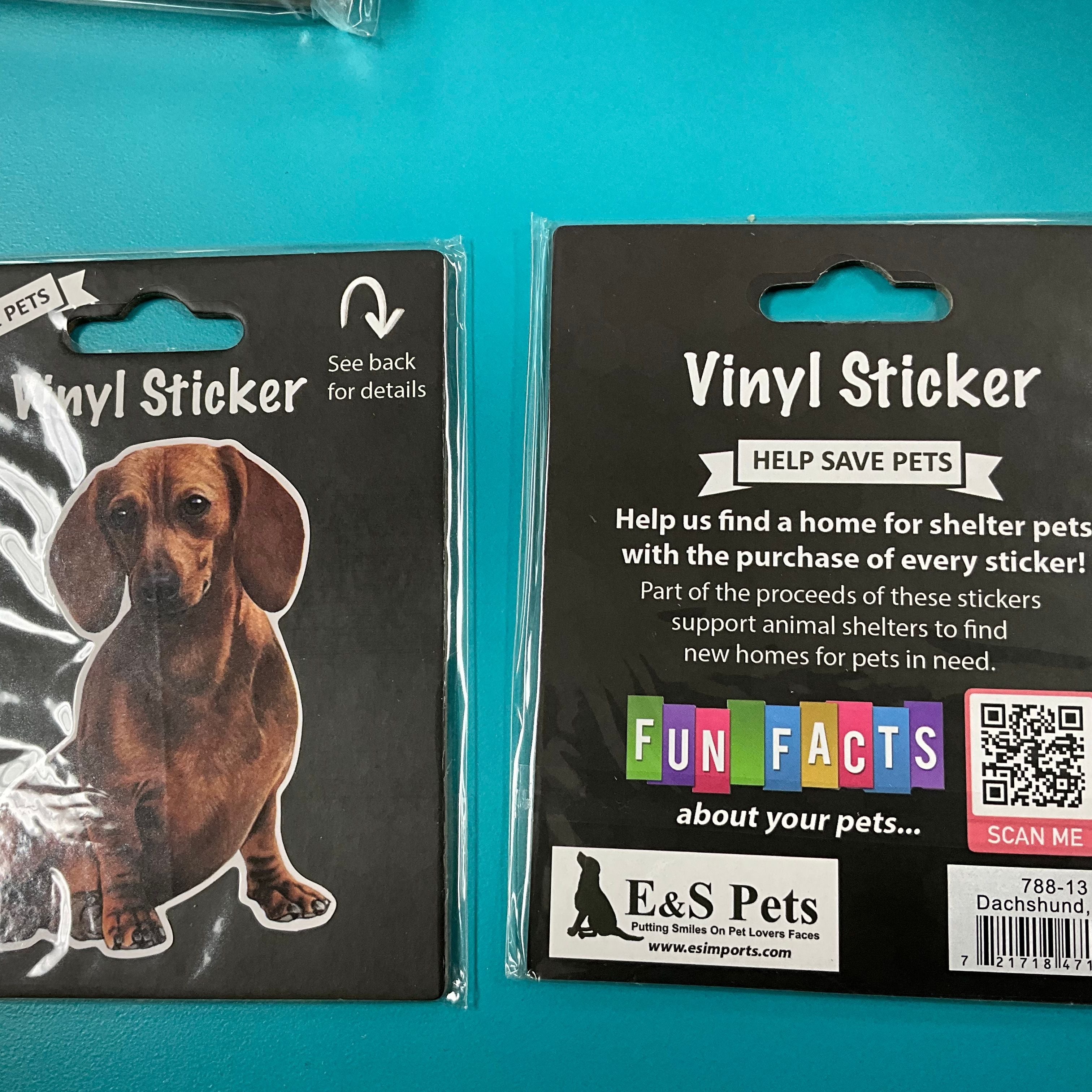 Vinyl Sticker: Dachshund, Red