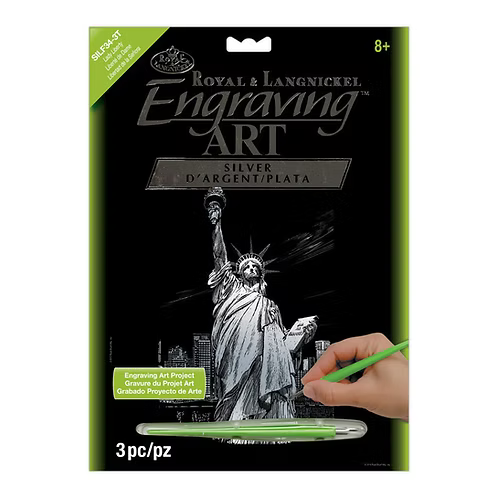 Royal Brush Engraving Art Lady Liberty