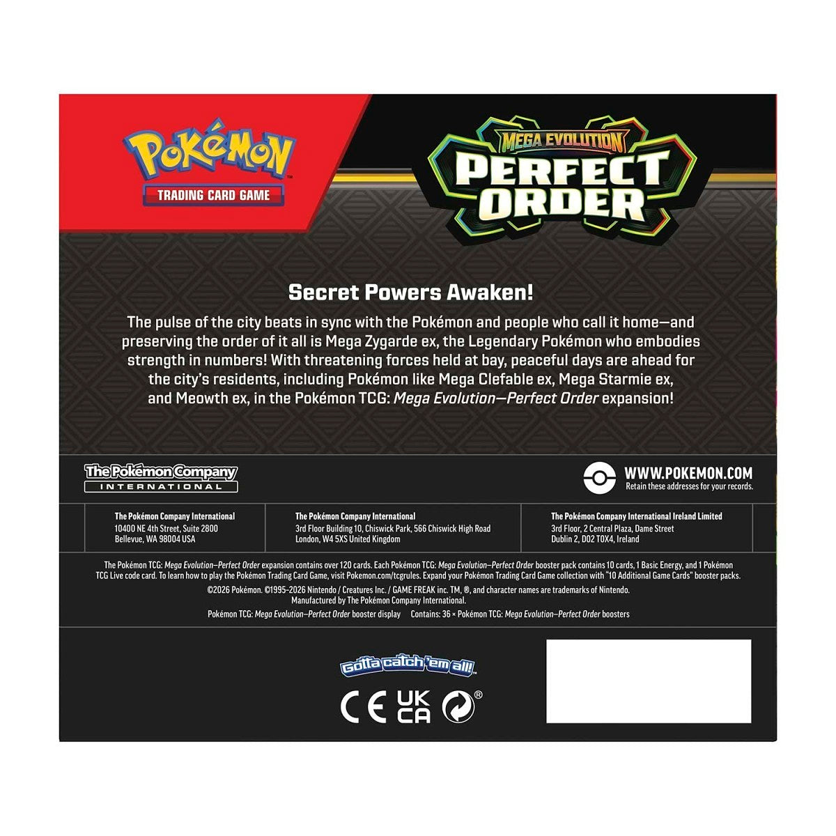Pokemon Mega Evolution Perfect Order Booster Display
