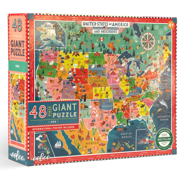 USA Map 48 Piece Giant Puzzle