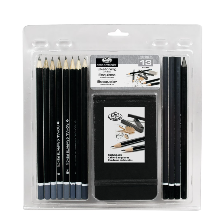 Essentials 13pc Sketching Art Set with Sketchbook