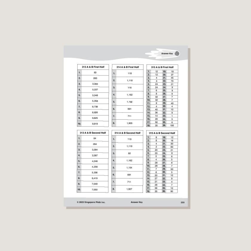 Singapore Math Sprints 3