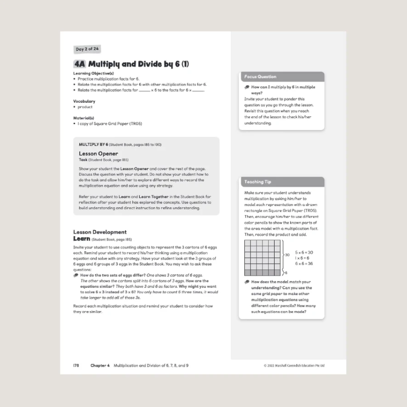 Primary Mathematics Home Instructor’s Guide 3A (2022 Edition)