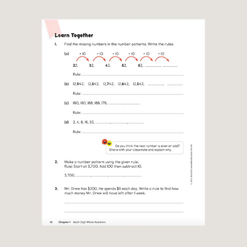 Primary Mathematics Student Book 4A (2022 Edition)