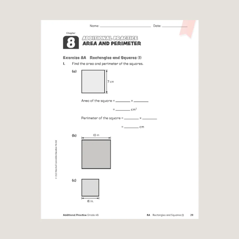 Primary Mathematics Additional Practice 4B Workbook (2022 Edition)