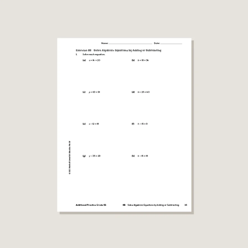 Primary Mathematics Additional Practice 6B (2022 Edition) Workbook