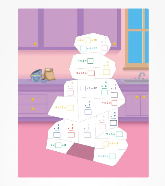 Learn by Sticker: Multiplication