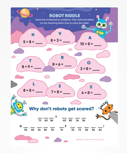 Learn by Sticker: Multiplication