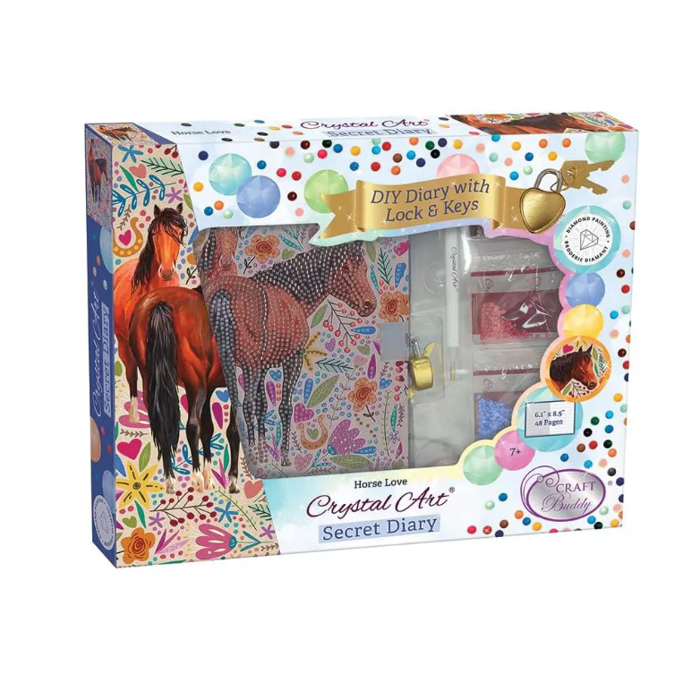 Horse Art Secret Diary Crystal Art