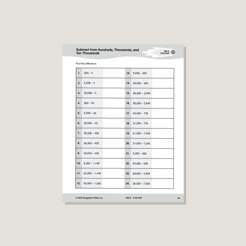 Singapore Math Sprints 4