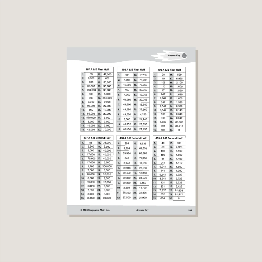 Singapore Math Sprints 4