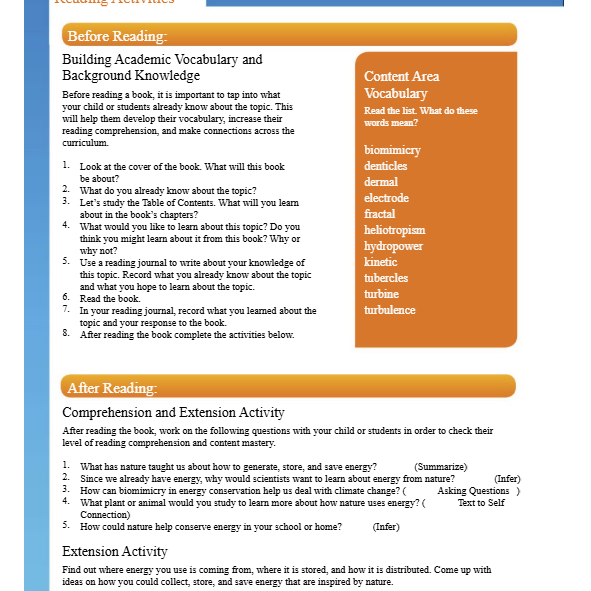 Nature's Energy Reader Grade 4-8