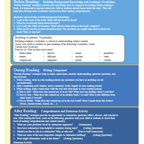 Submarines and Submersibles Reader Grade 4-8