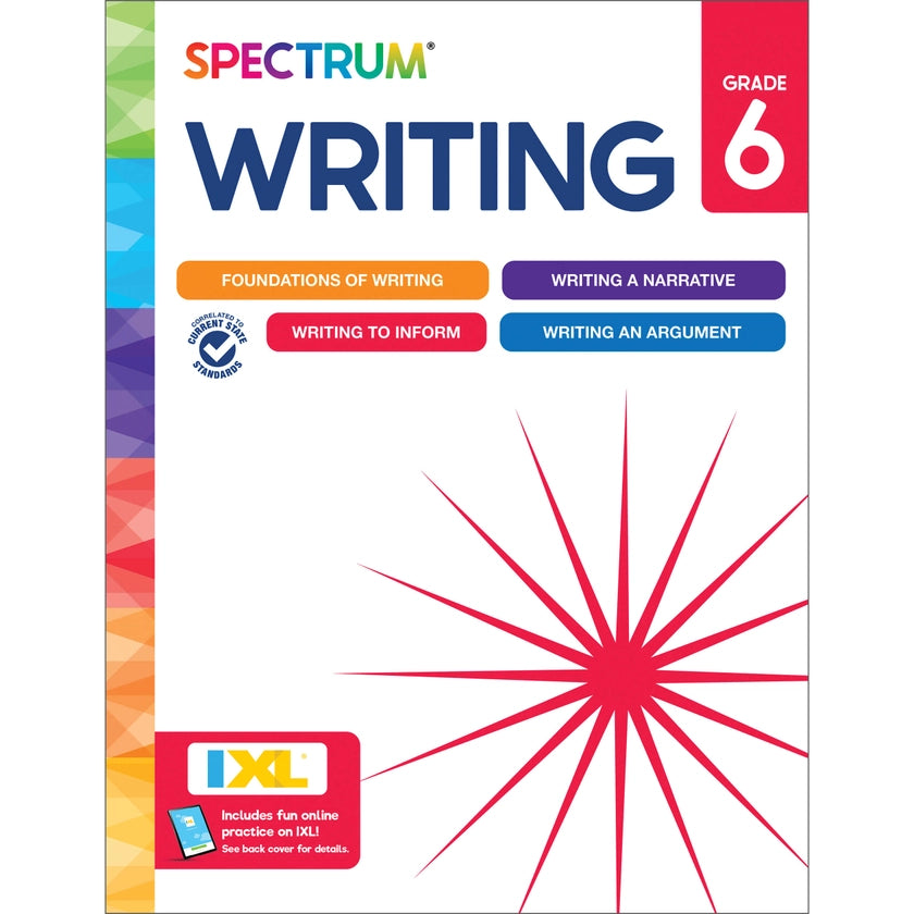 Spectrum: Writing Workbook, Grade 6