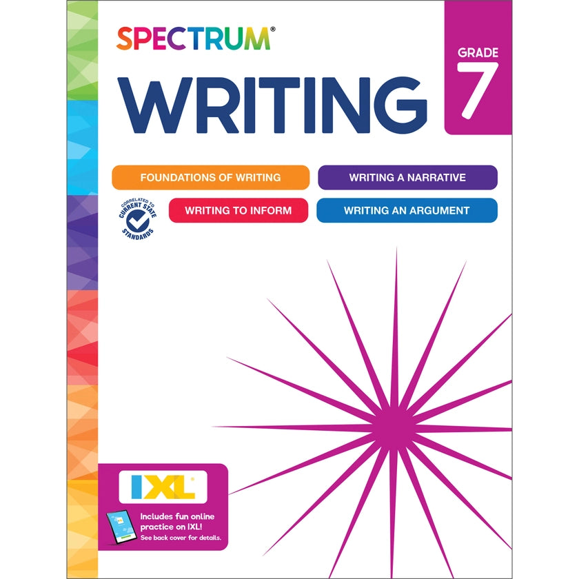 Spectrum: Writing Workbook, Grade 7