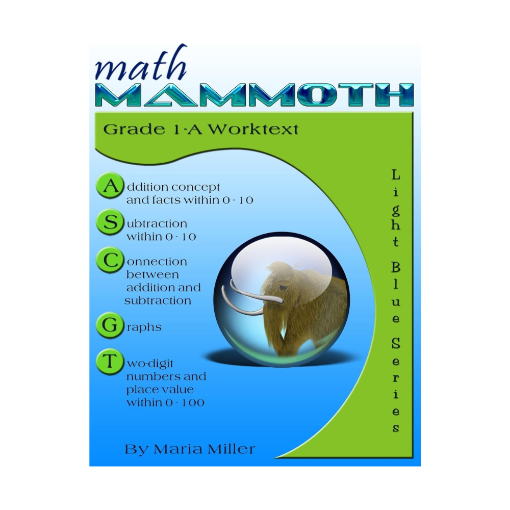 Math Mammoth Light Blue Series Grade 1-A Worktext