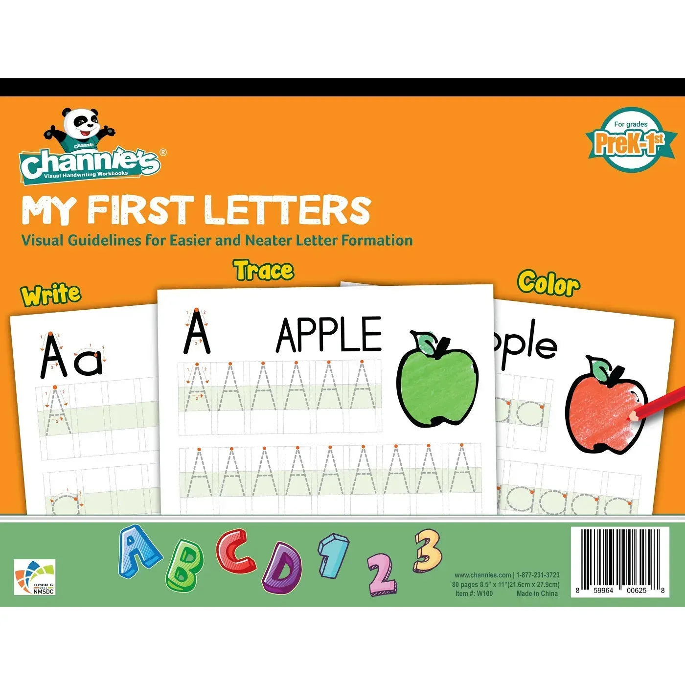 Channie's My First Letters Workbook