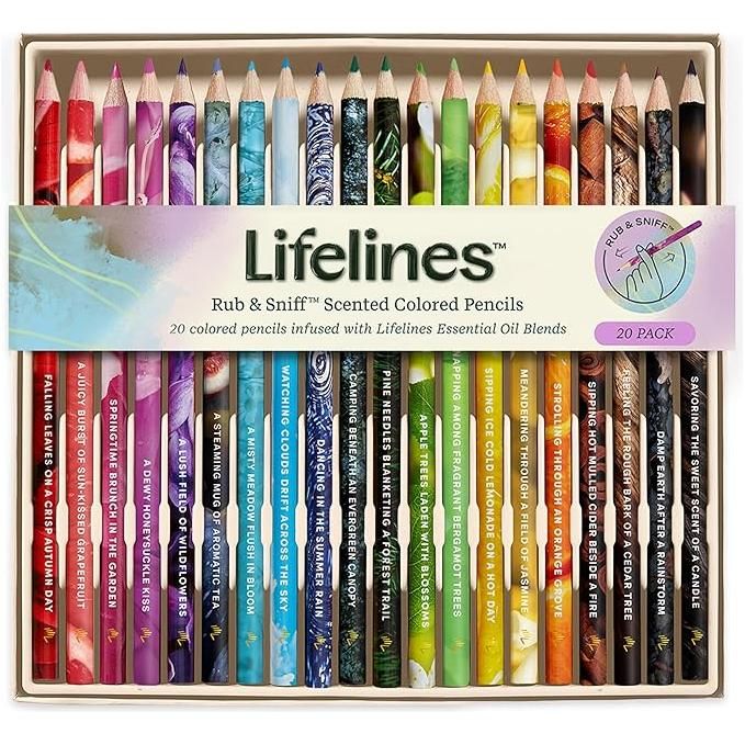 Lifelines: Classic and Earth Tones Scented Colored Pencils 20 pack