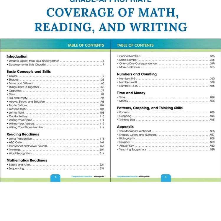 Comprehensive Curriculum of Basic Skills Workbook Grade K