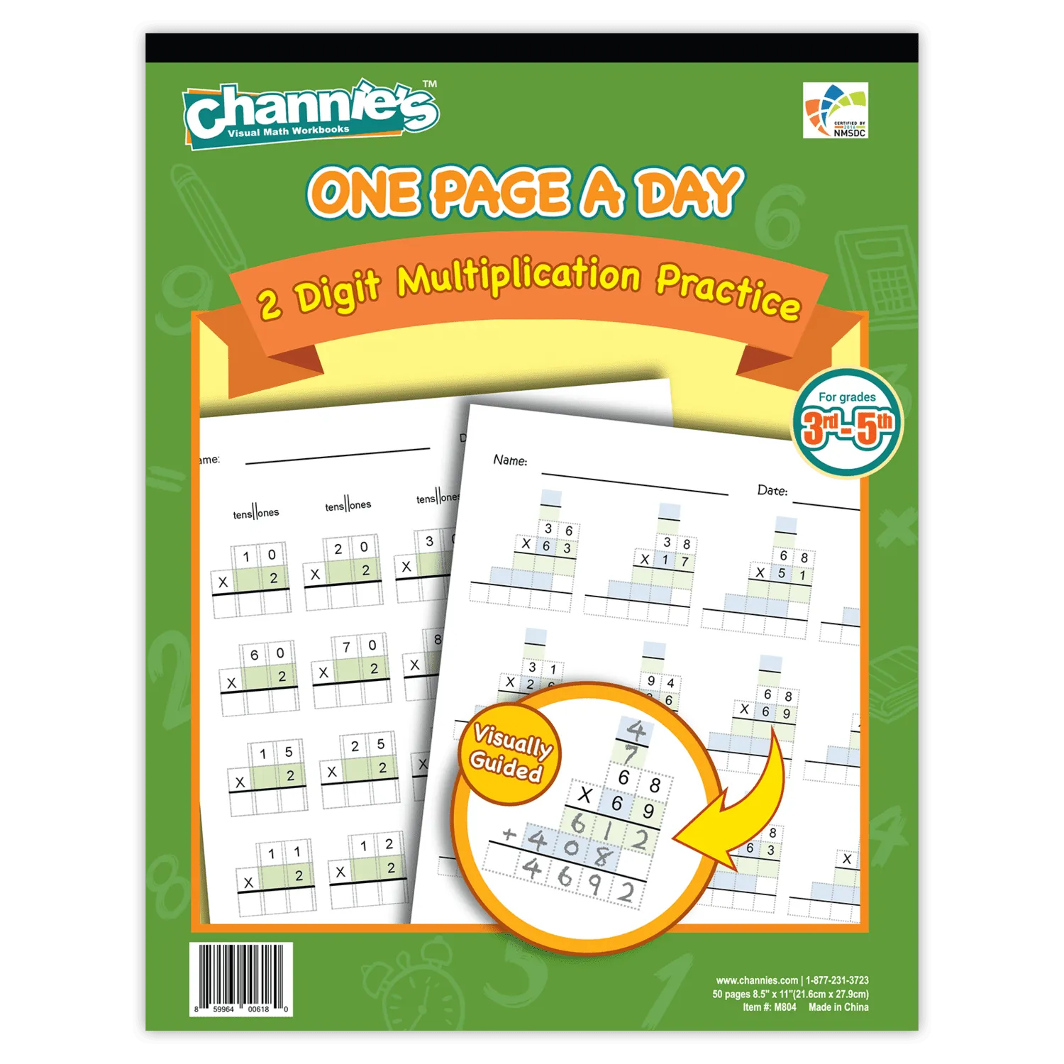 Channie's: One Page A Day Double Digit Multiplication Math Workbook