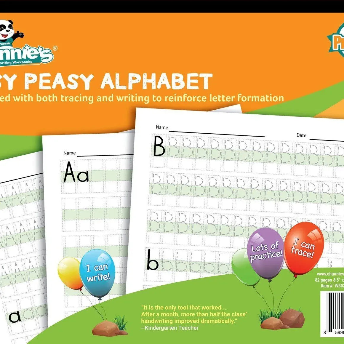 Channie's: Easy Peasy Alphabet Workbook