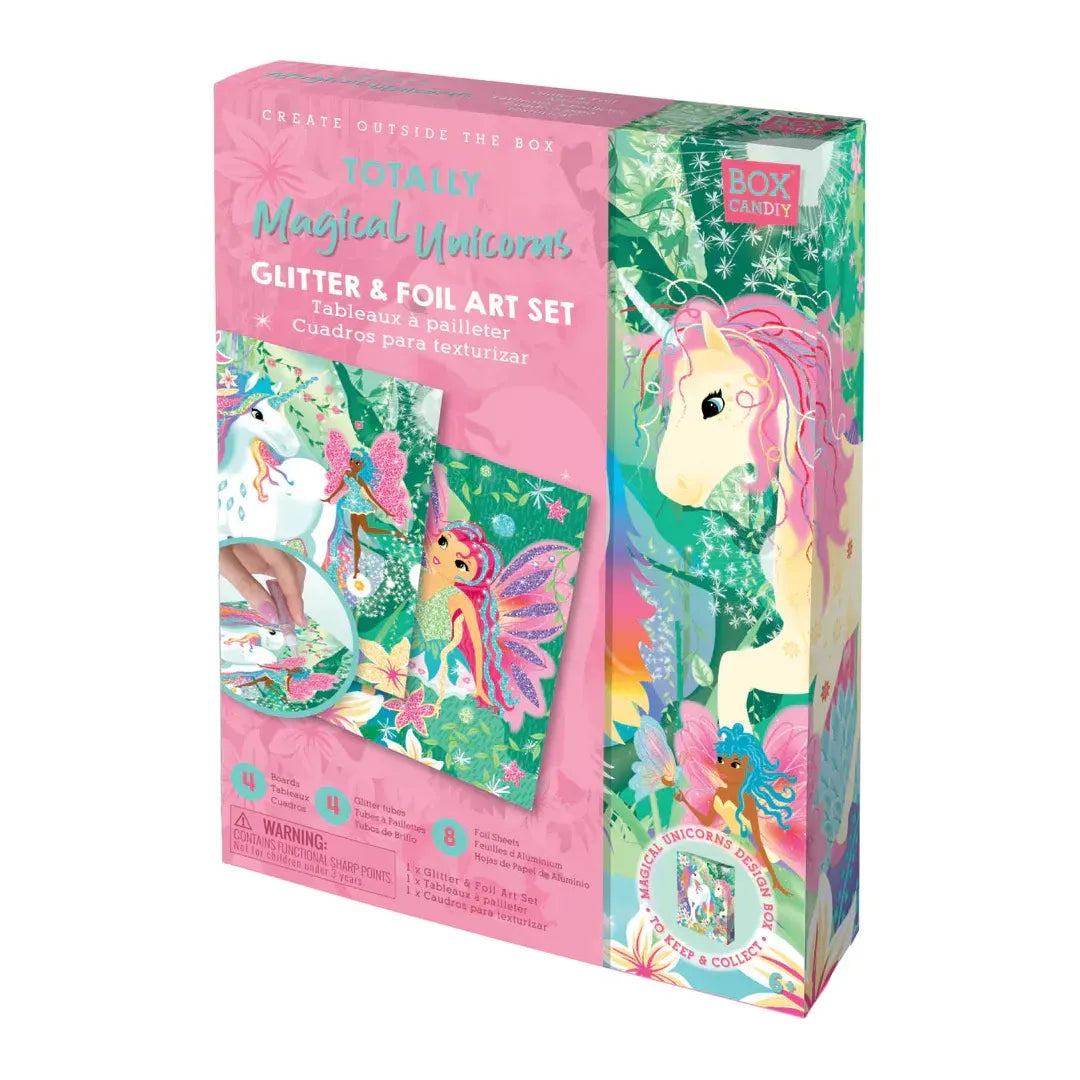BOX CANDIY Totally Magical Unicorns Glitter & Foil Art Set