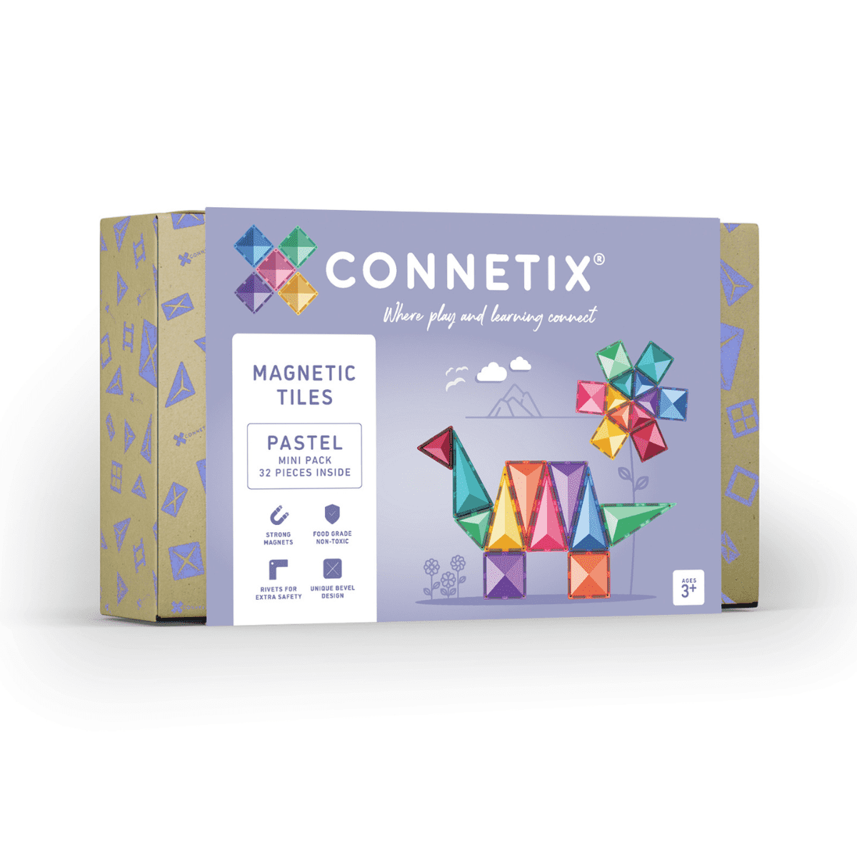 Connetix Pastel Magnetic Tiles Mini Pack