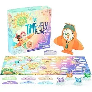 Educational Insights Time to Fly Game - Telling Time Activity, Learning Time Clock for Kids, Easter Basket Stuffer, Board Games for Kids Ages 4+