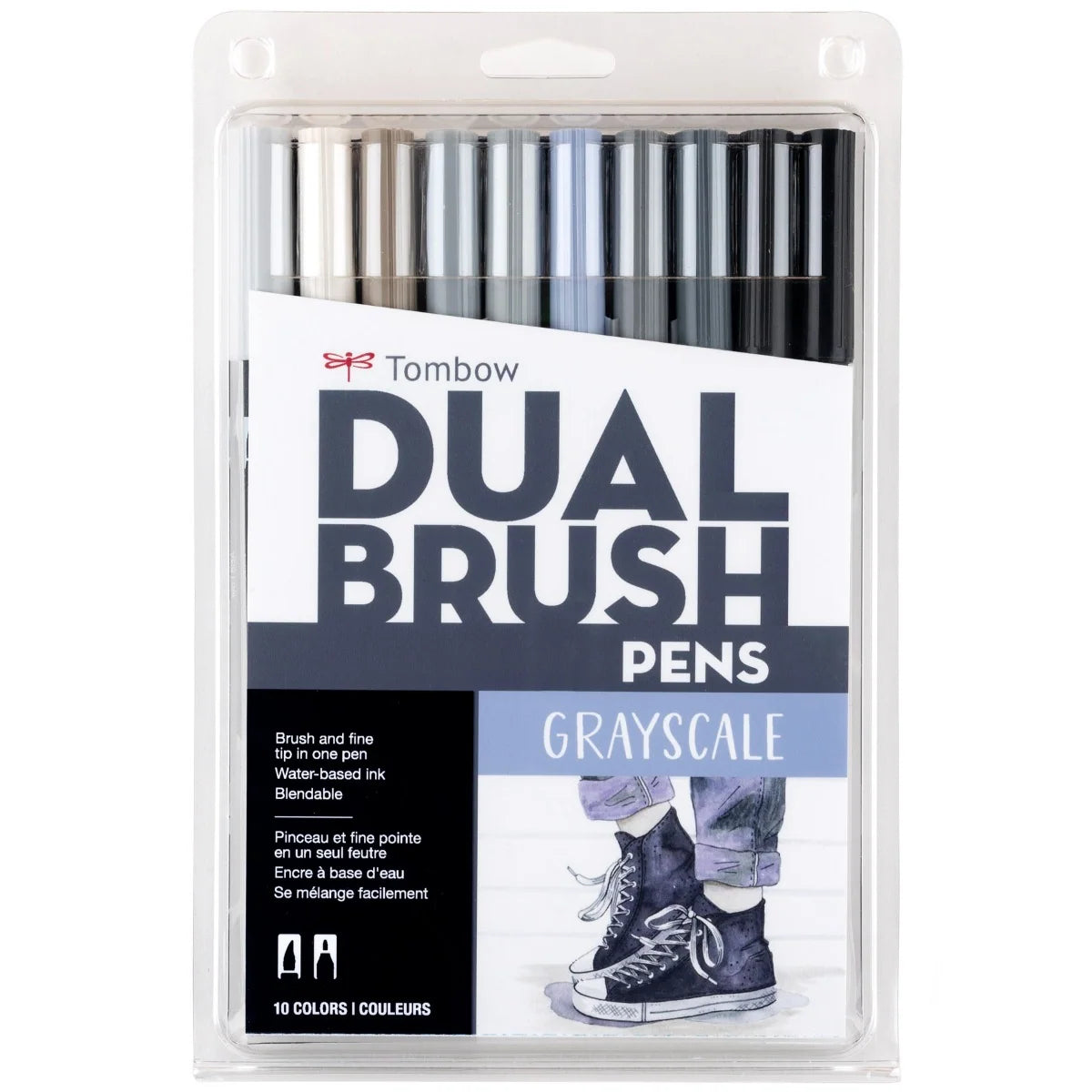 Tombow Dual Brush Pen Grayscale