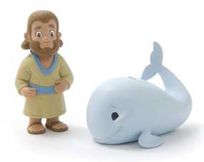 Jonah and Fish 2 Piece Figure Set
