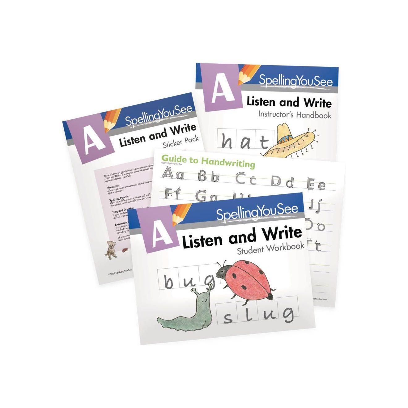 Spelling You See: Listen & Write Universal Set A