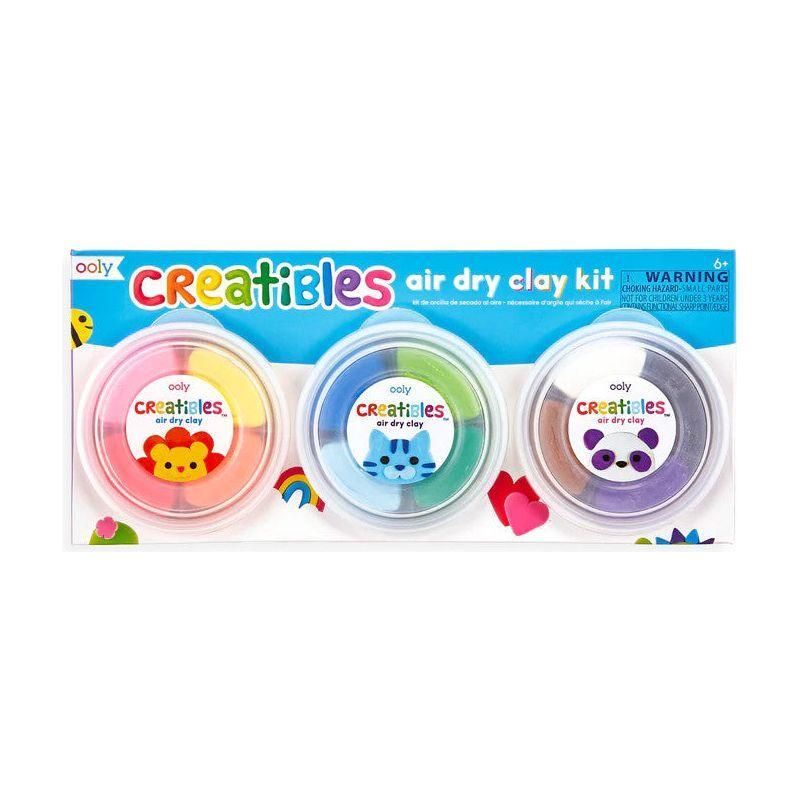 OOLY: Creatibles D.I.Y Air-Dry Clay Kit (Set Of 12 Colors + 3 Tools)