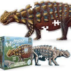 Genius Games: Ankylosaurus Dinosaur Puzzle - Double Sided Floor Puzzle