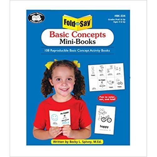 Super Duper: Fold and Say Basic Concepts Mini-Books: 108 Reproducible Basic Concepts Activity Books
