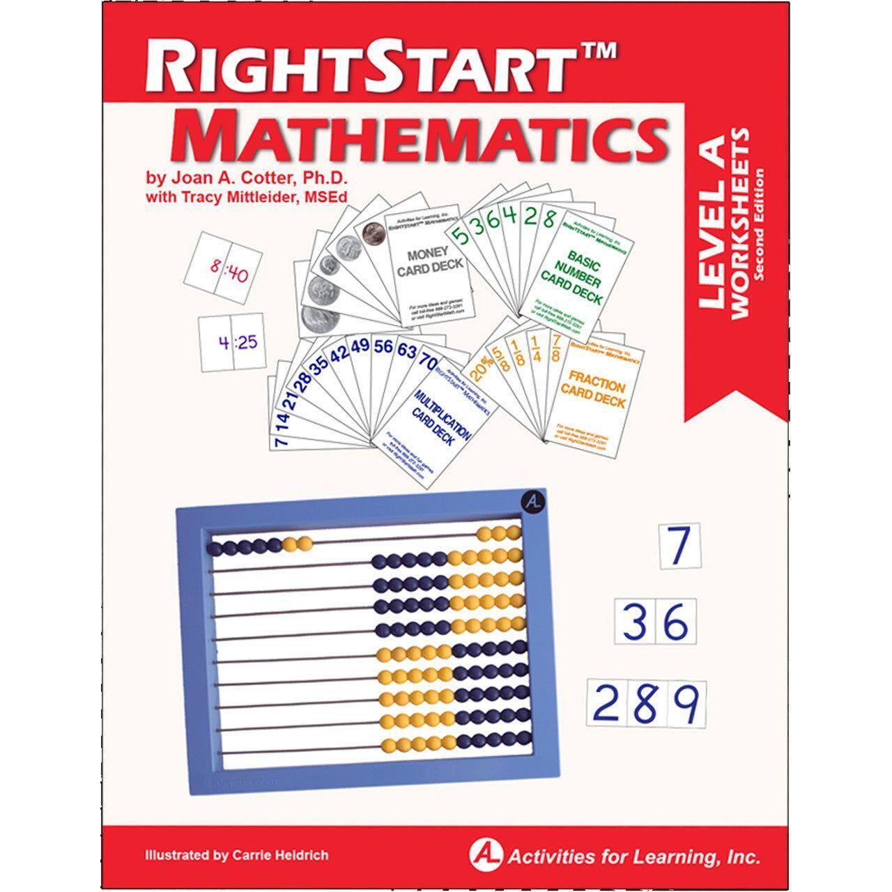RightStart„¢ Mathematics Level A Worksheets Second Edition