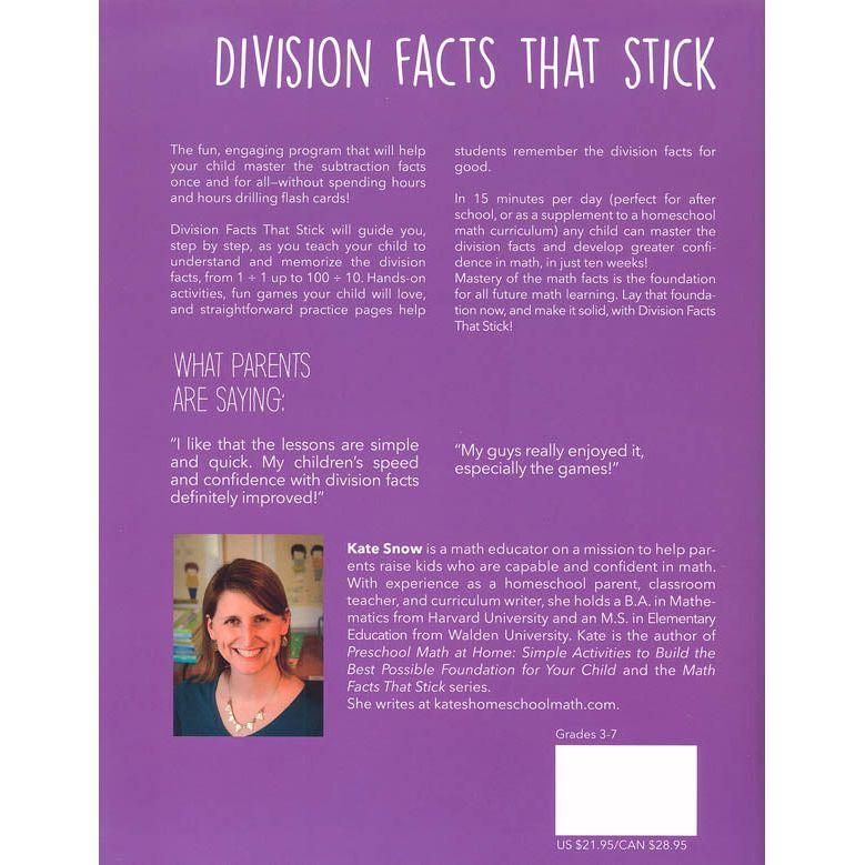 Kate Snow: Division Facts That Stick