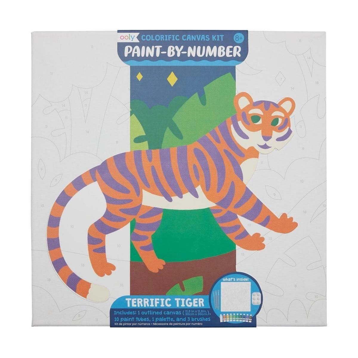 Ooly: Colorific Canvas Paint By Number Kit Terrific Tiger