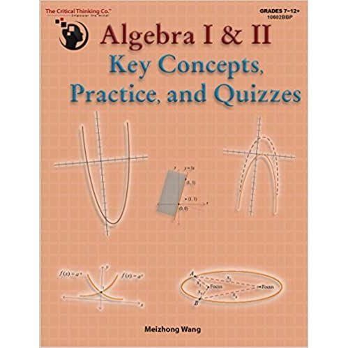 The Critical Thinking Company Algebra 1 and 2 Key Concepts, Practice, and Quizzes