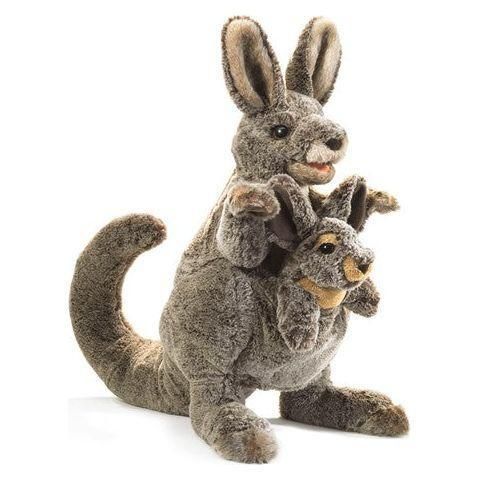 Folkmanis Kangaroo with Joey Puppet